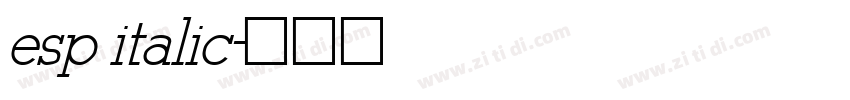 esp italic字体转换